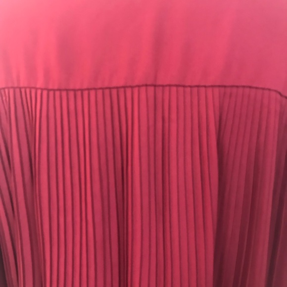 Zac + Rachel Woman burgundy vneck tunic pleats 3x - Picture 4 of 4